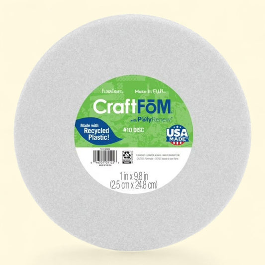 FloraCraft CraftF?M Crafting Foam Disc, 1 inch x 9.8 inch