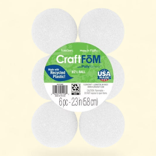FloraCraft CraftF?M Crafting Foam Ball 2.3"
