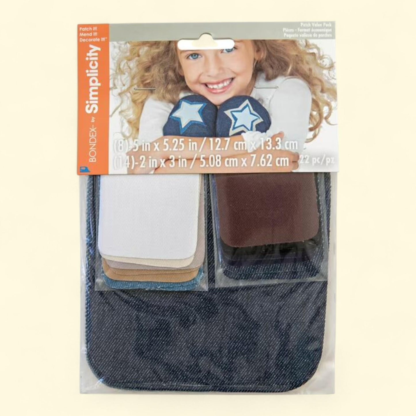 Bondex Fabric Iron-On Patches, Multi-Color, 22 Pieces