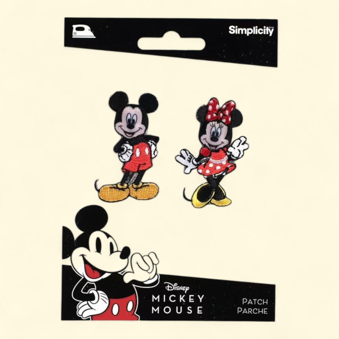 Simplicity Iron-On Applique, Mickey Mouse and Minnie Mouse, Size no... — authentic US product shipped worldwide by Treatspree
