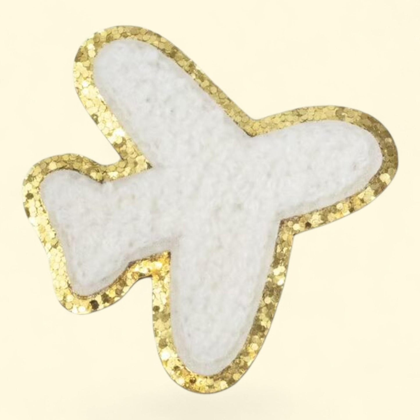 Hello Hobby Chenille Plane, White, Patch, 1ct