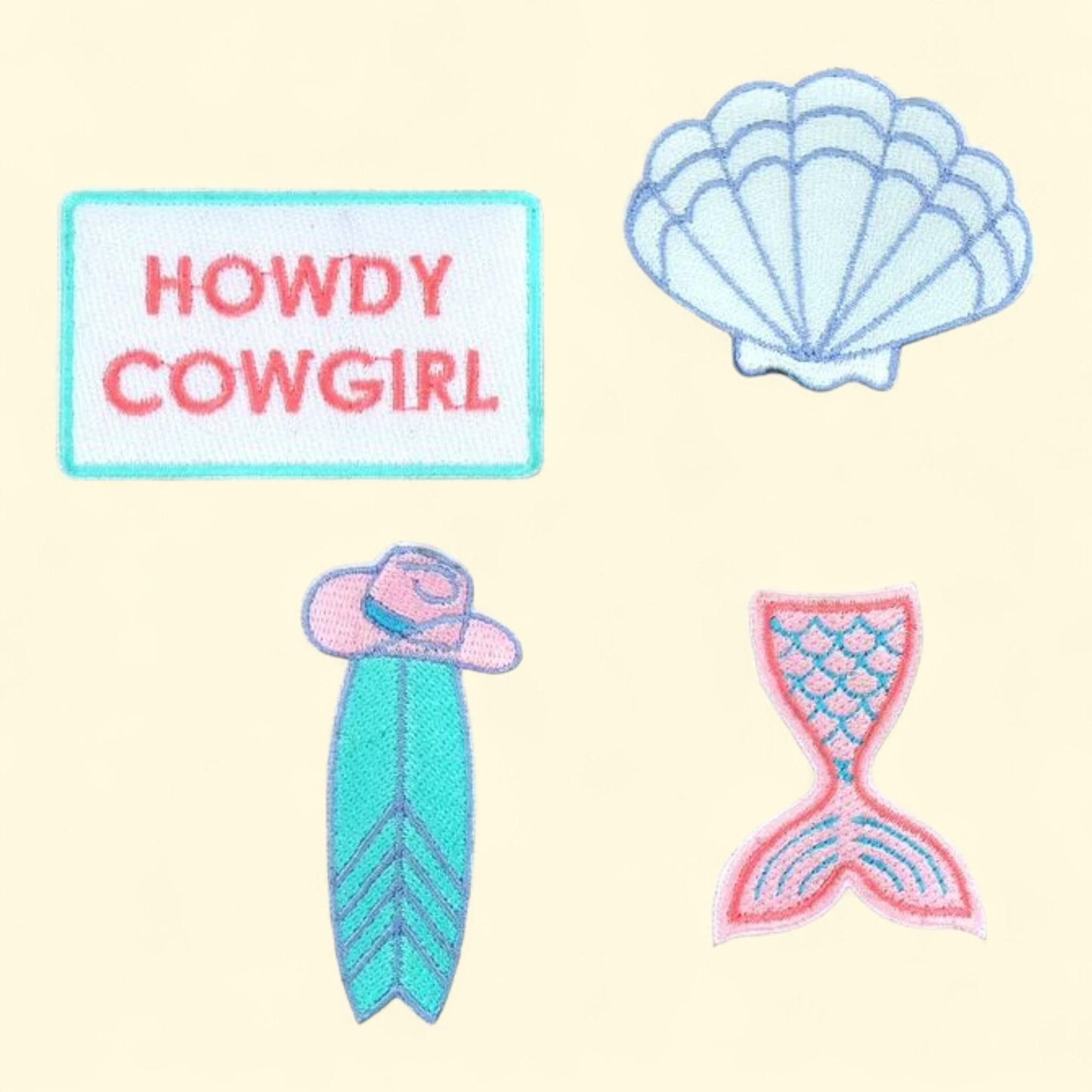 Packed Party Coastal Cowgirl Patch Set, 4 Stick-On Patches