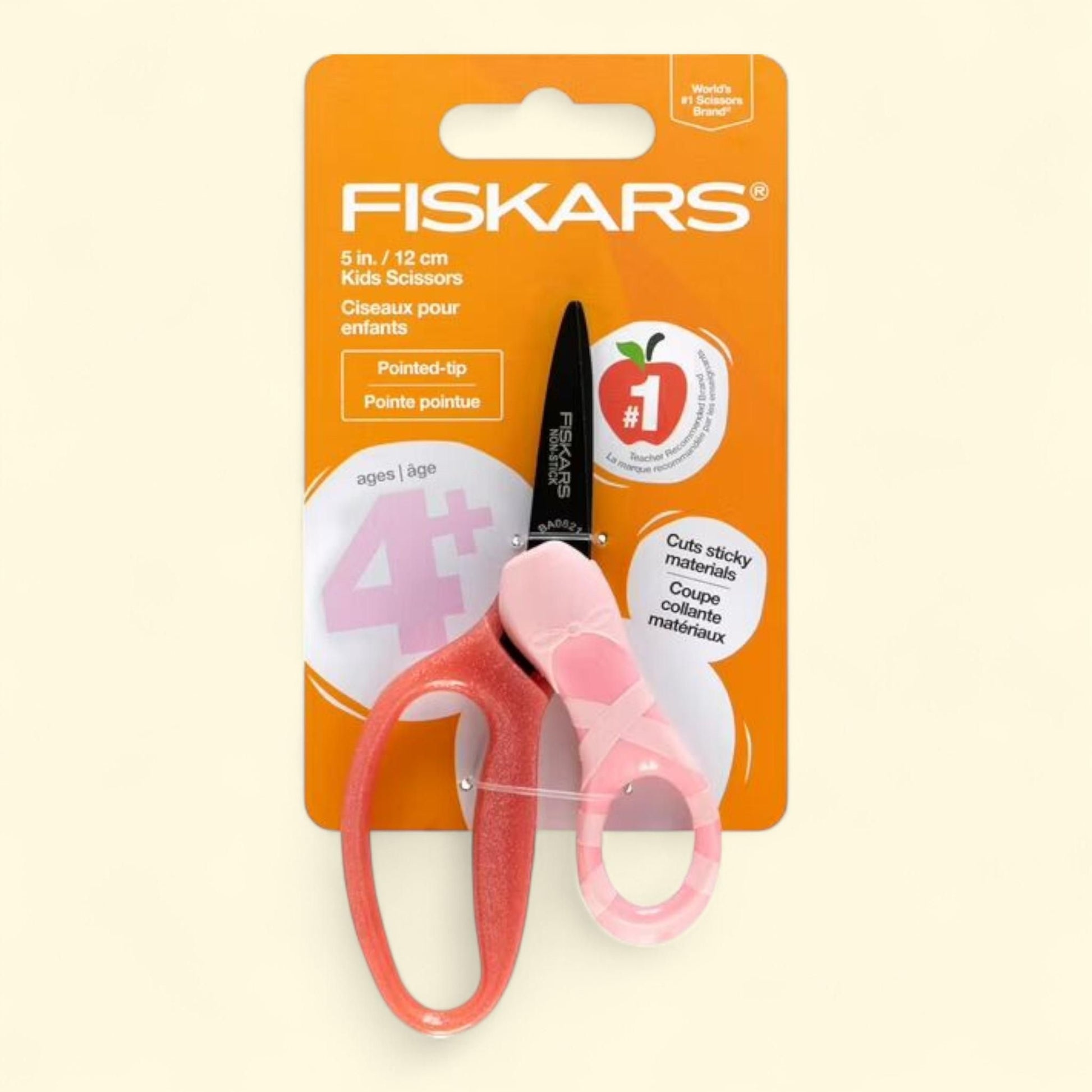 Fiskars Kids Scissor, 5" Pointed-Tip, Ballerina — authentic US product shipped worldwide by Treatspree