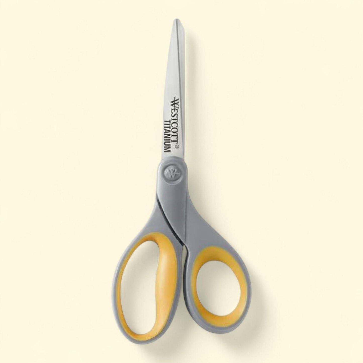 Westcott Titanium Straight Scissors, 7", Gray/Yellow, 1-Count