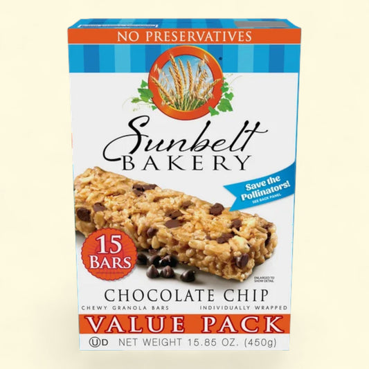 Sunbelt Bakery Chewy Granola Bars, Chocolate Chip, 15 Ct