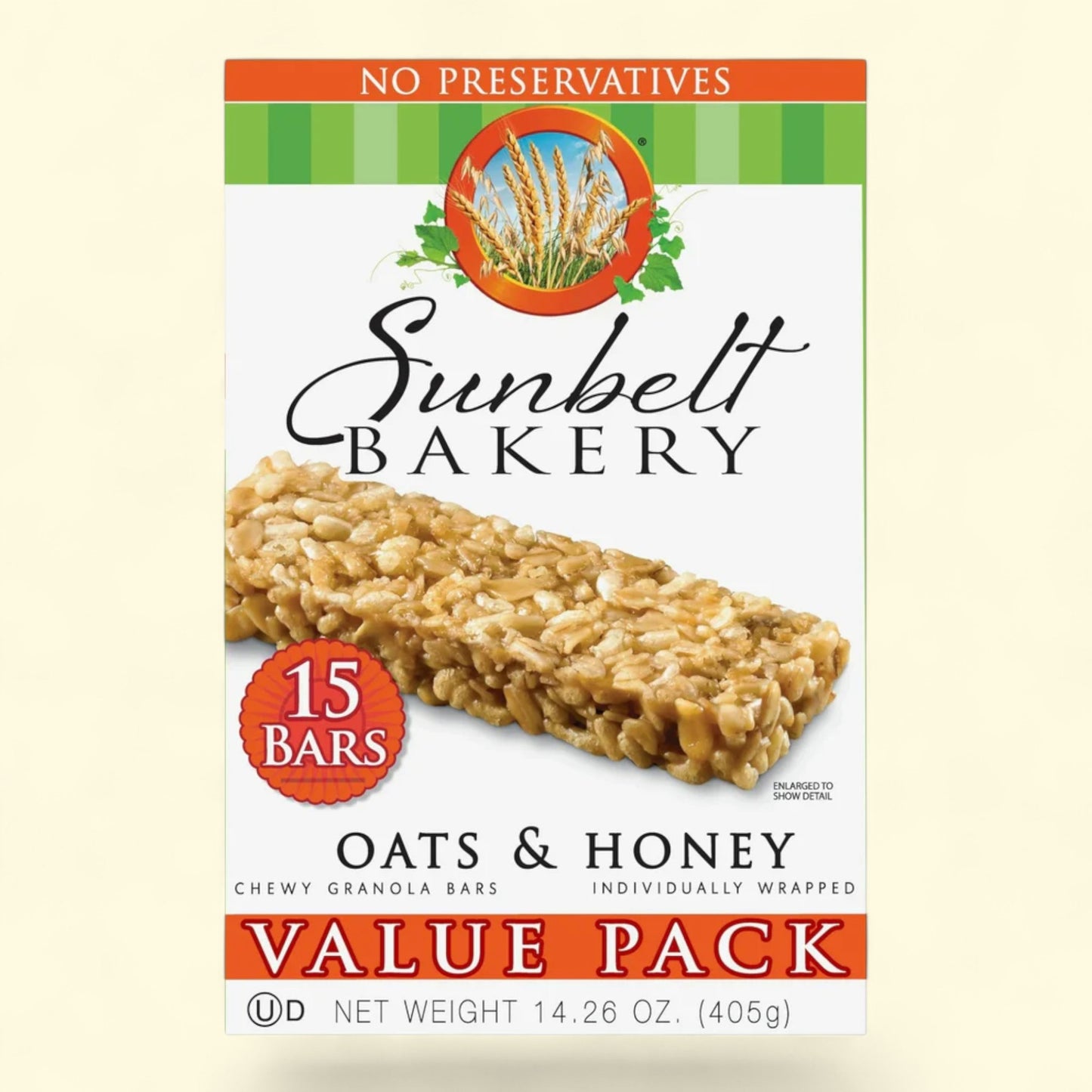 Sunbelt Bakery Oats & Honey granola bar package
