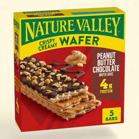 Nature Valley Wafer Bar, Peanut Butter Chocolate, 5 Bars, 6.5 oz