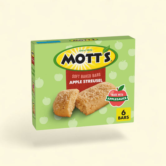 Mott's Soft Baked Bars, Apple Streusel, 6 Ct, 5.76 oz — authentic US product shipped worldwide by Treatspree
