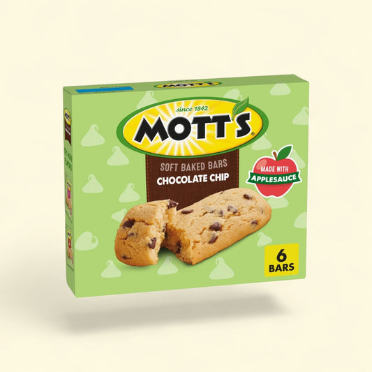 Mott's Soft Baked Bars, Chocolate Chip, 6 Ct, 5.76 oz — authentic US product shipped worldwide by Treatspree