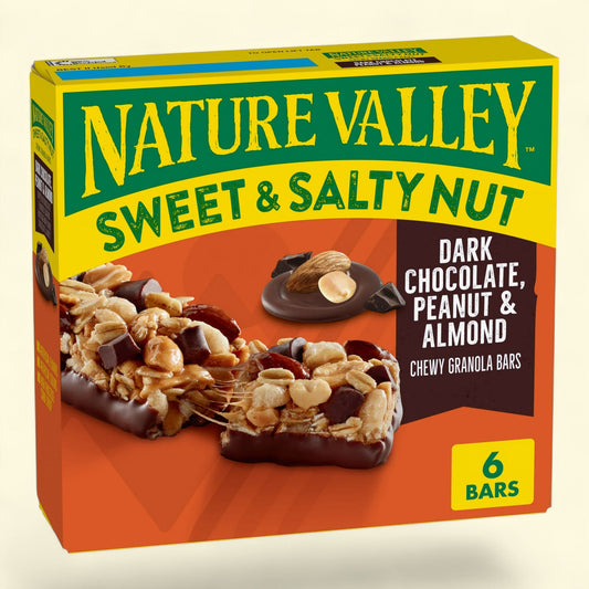 Nature Valley Sweet and Salty Nut Bars, Dark Chocolate Peanut Almond, 6 Bars, 7.2 oz