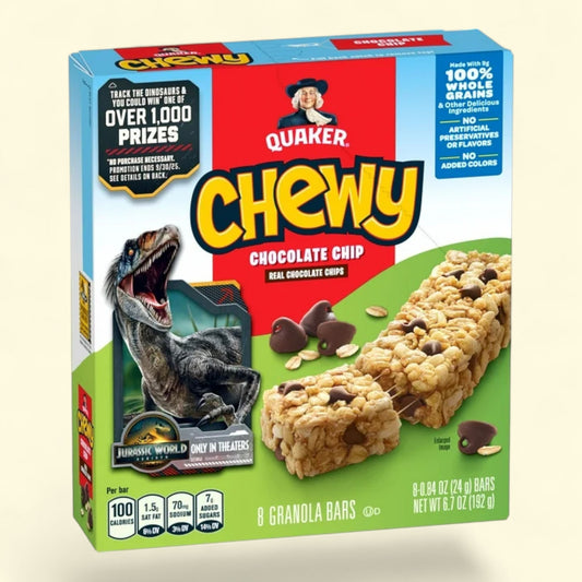 Quaker Chewy Chocolate Chip Granola Bars, 8 Count, 0.84 oz