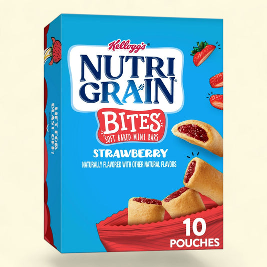Kellogg's Nutri-Grain Bites, Strawberry, 13 oz, 10 Count