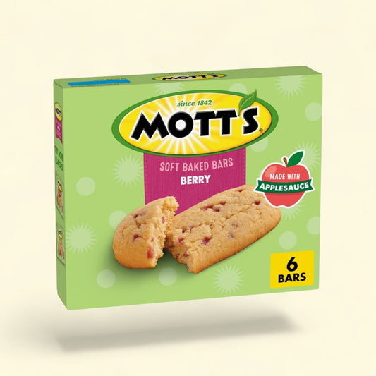 Mott's Soft Baked Bars, Berry, 5.76 oz, 6 Ct — authentic US product shipped worldwide by Treatspree