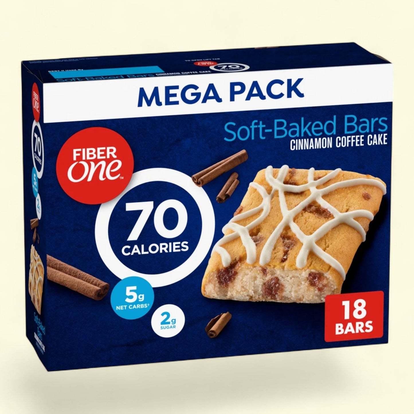 Fiber One Soft Baked Bars, Cinnamon Coffee Cake, 18 Ct, 16 oz