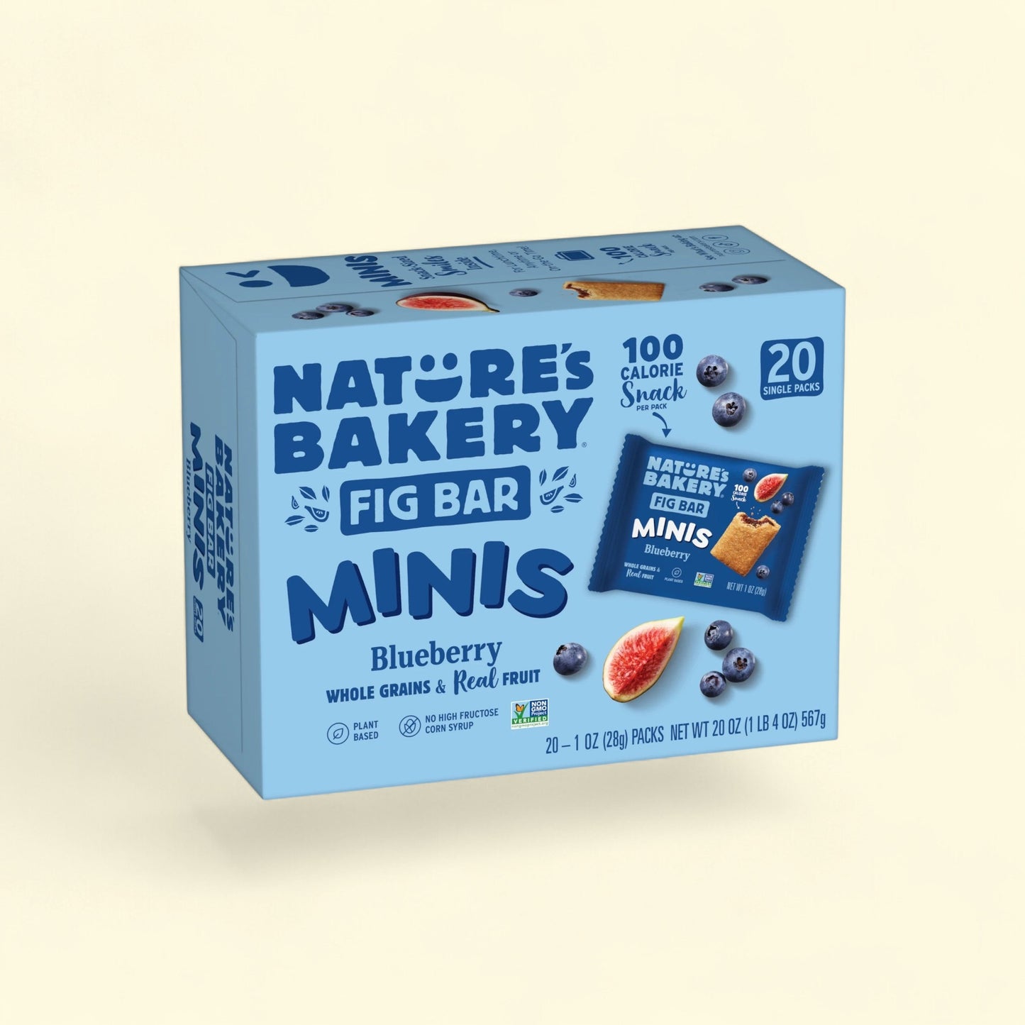 Nature’s Bakery, Blueberry Fig Bar Minis, 1 oz, 20 Count — authentic US product shipped worldwide by Treatspree