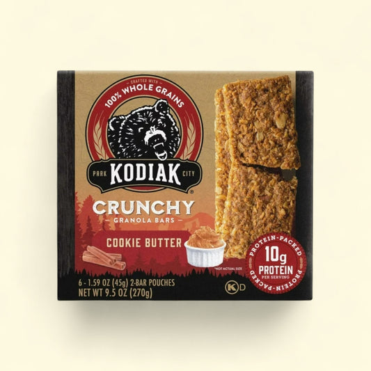 Kodiak Protein-Packed Cookie Butter Granola Bars, 1.59 oz, 6 Count — authentic US product shipped worldwide by Treatspree