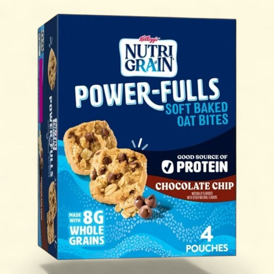 Kellogg's Nutri-Grain Power-Fulls Chocolate Chip Oat Bites, 5.6 oz, 4 Count