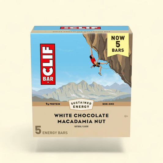 Clif Bar Energy Bars, White Chocolate Macadamia Nut Flavor, 5ct — authentic US product shipped worldwide by Treatspree