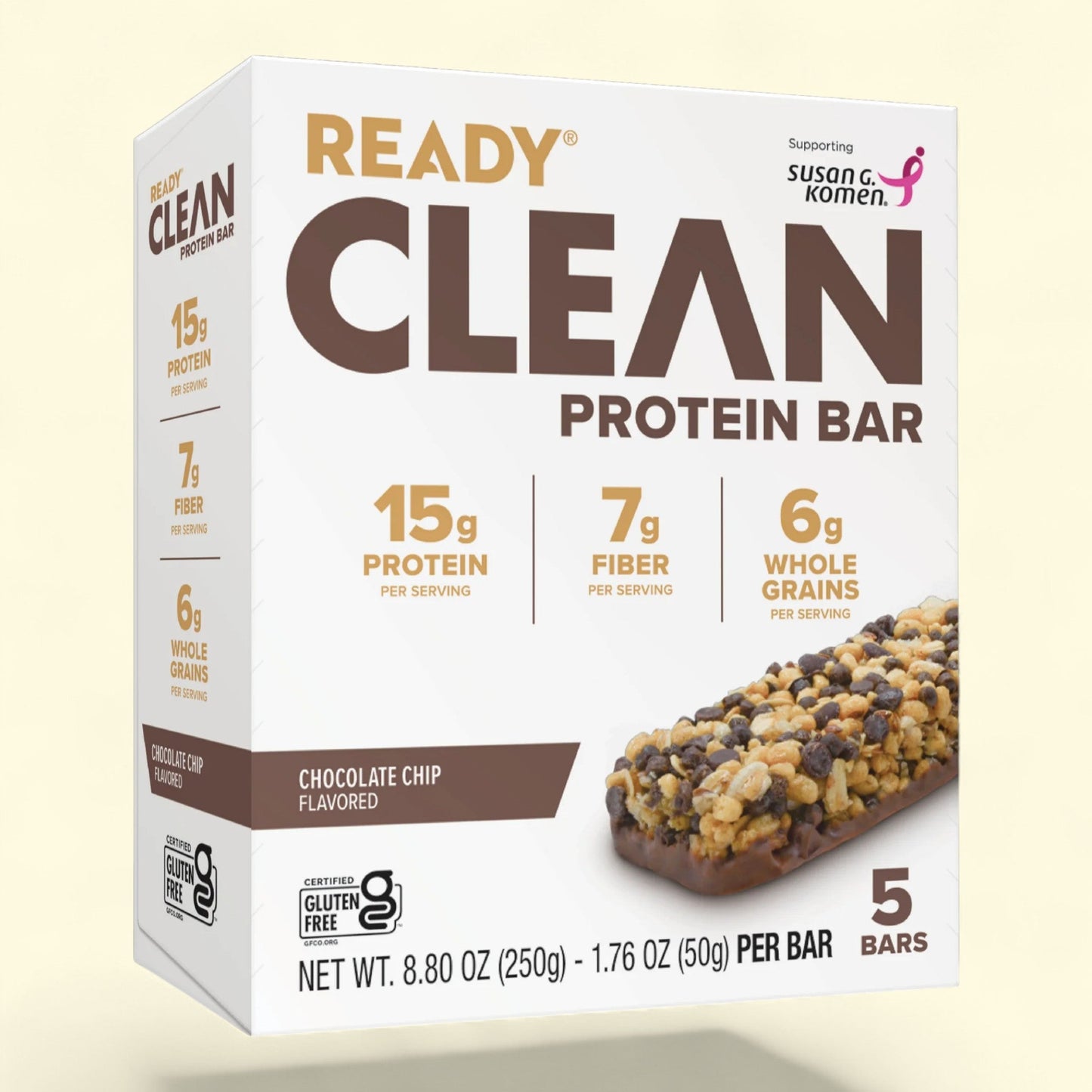 Ready Clean Protein Bar, Chocolate Chip, 5 Count Bars