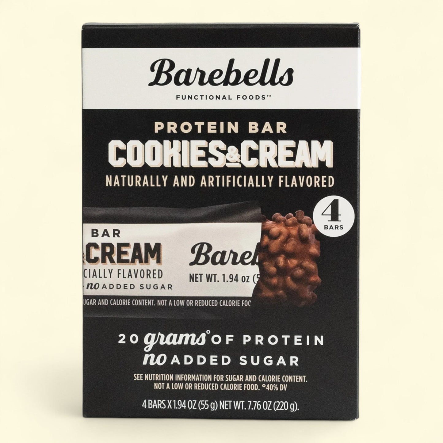 Barebells Protein Bars, Cookies & Cream, 1.9oz - 4 Count