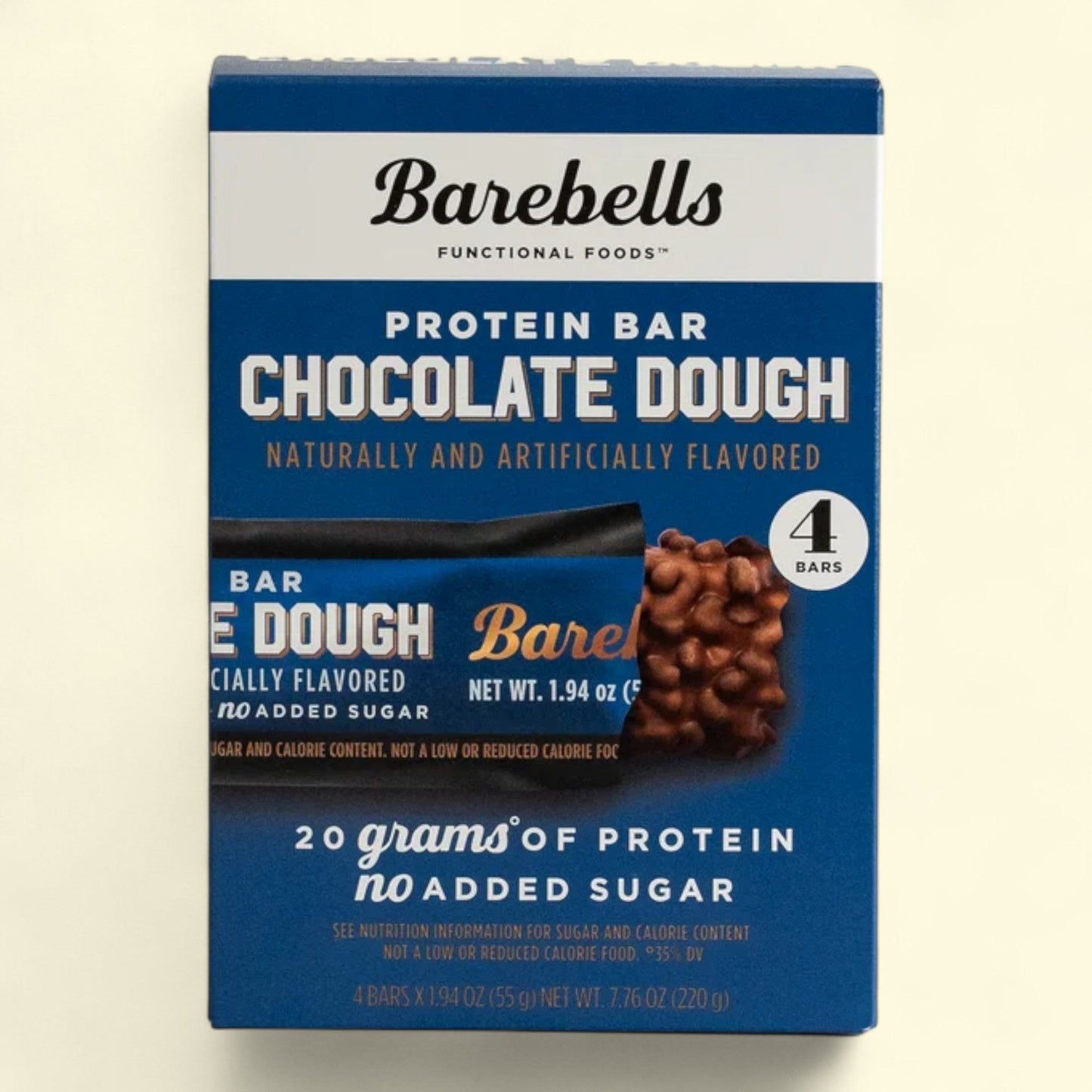 Barebells Protein Bars, Chocolate Dough - 4 Count, 1.9oz Bars