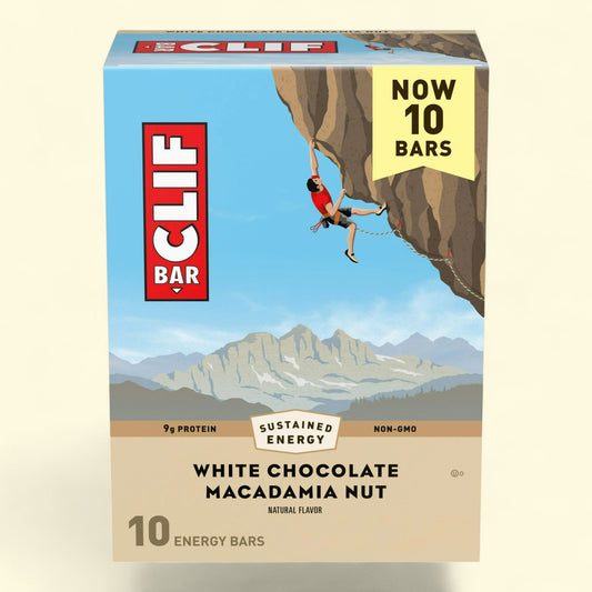 CLIF BAR White Chocolate Macadamia Nut Flavor Energy Bars, 10ct