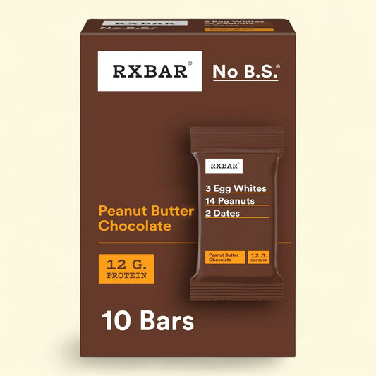 Barres protéinées RXBAR, beurre de cacahuète et chocolat, paquet de 10
