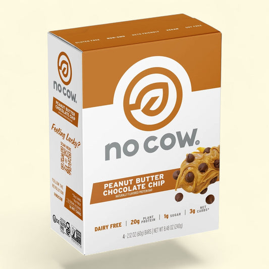 No Cow Protein Bars, Peanut Butter Chocolate Chip, 4 Pack
