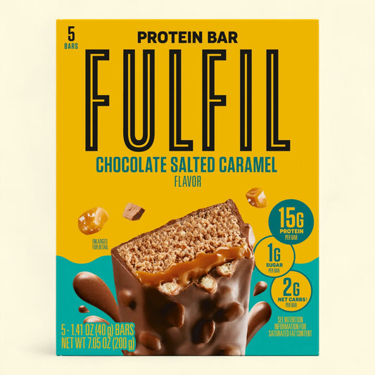 Fulfil Chocolate Salted Caramel Protein Bars, 5 Count