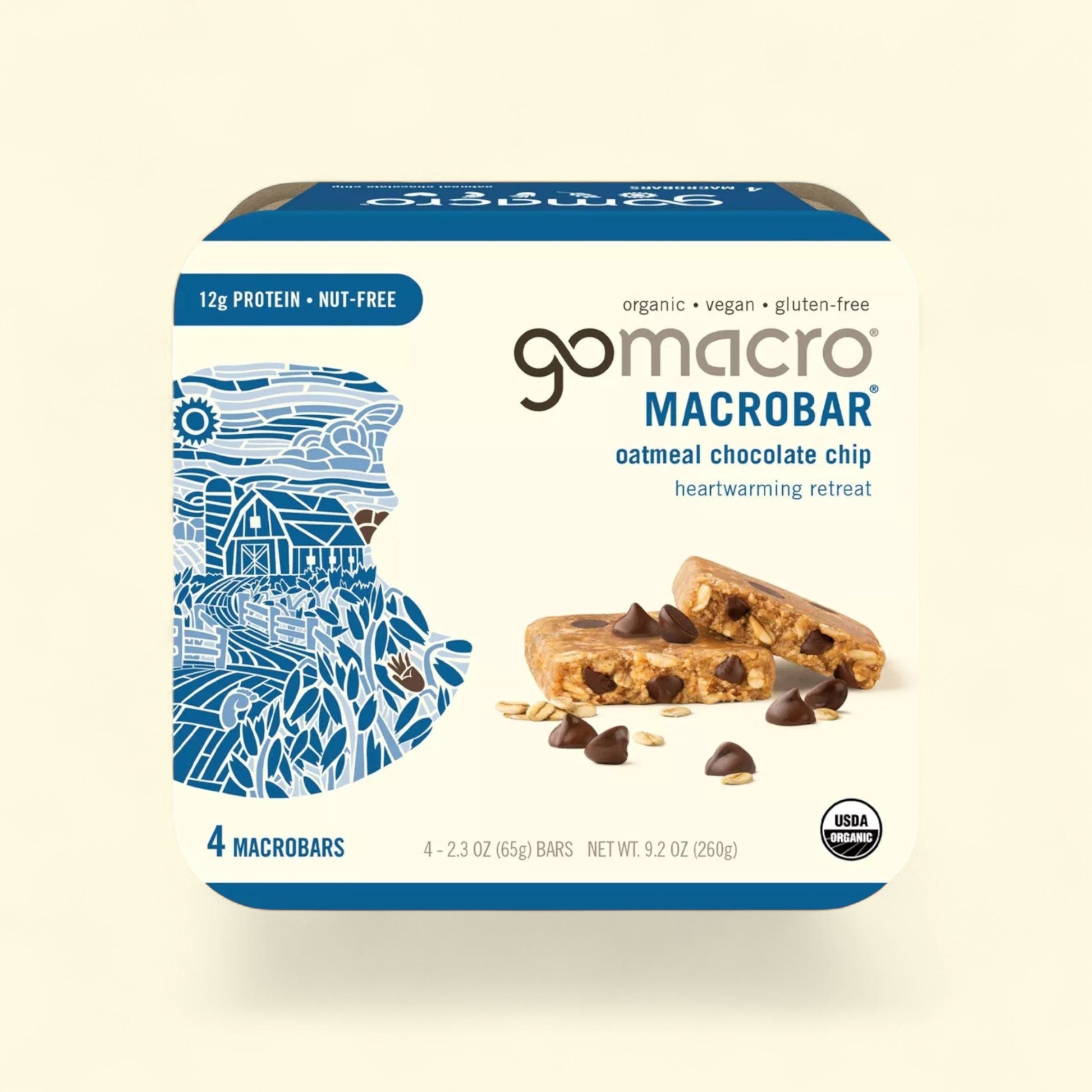GoMacro MacroBar, Oatmeal Chocolate Chip, 2.1 oz — authentic US product shipped worldwide by Treatspree