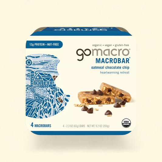 GoMacro MacroBar, Oatmeal Chocolate Chip, 2.1 oz — authentic US product shipped worldwide by Treatspree