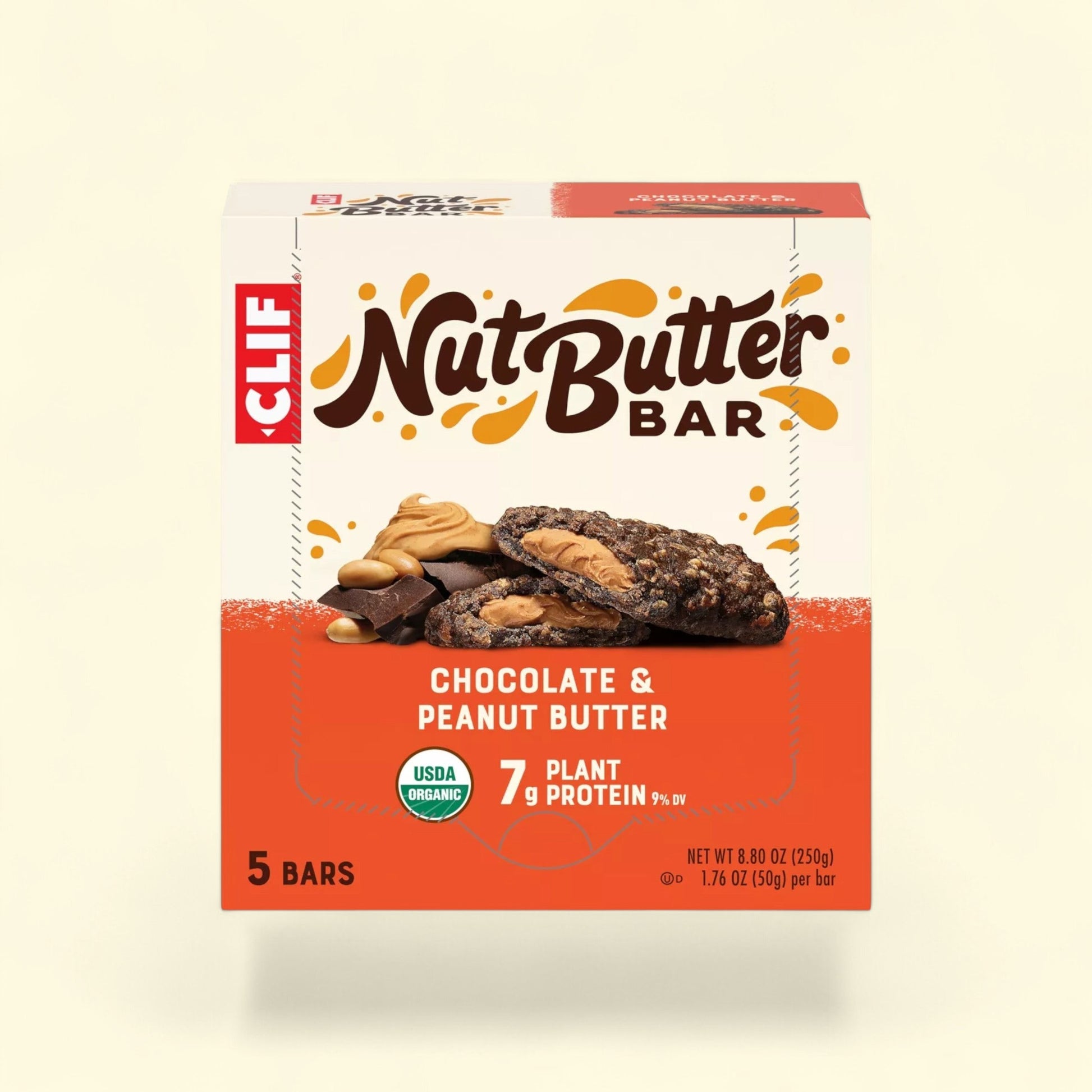 CLIF Nut Butter Bar, Chocolate Peanut Butter, 8.8oz/5ct — authentic US product shipped worldwide by Treatspree