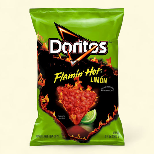Doritos Flamin' Hot Limon Flavored Tortilla Chips, 9.25 oz.