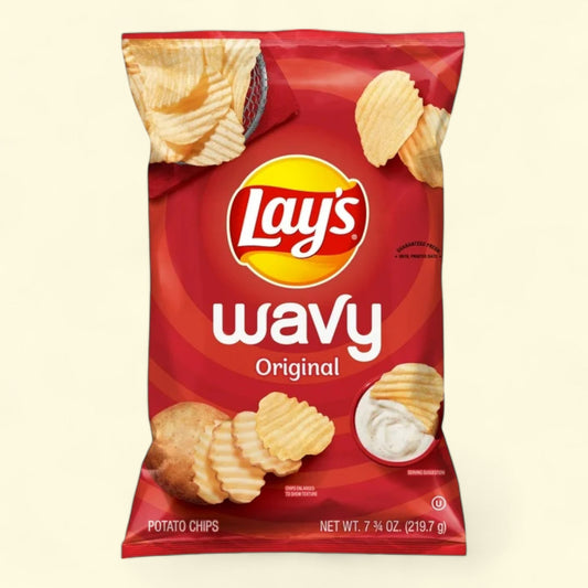 Lay's Wavy Potato Chips, Original Flavor, 7.75 oz