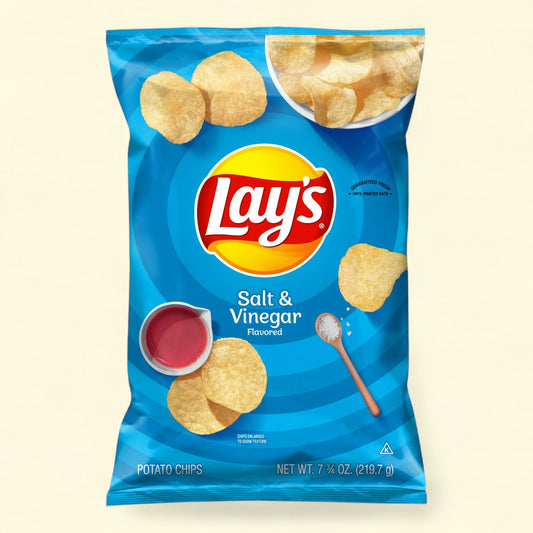 Lay's Salt & Vinegar Potato Chips, 7.75 Ounce Bag