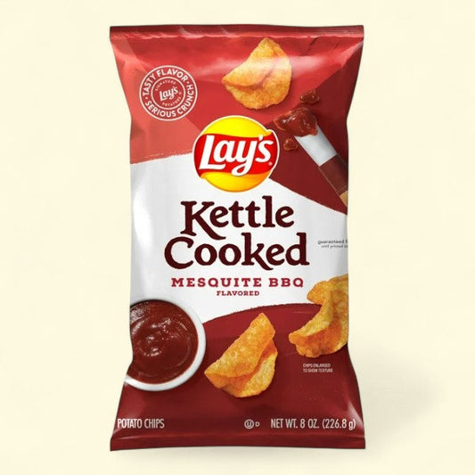 Lay's Kettle Cooked Mesquite Barbecue Potato Chips, 8 oz