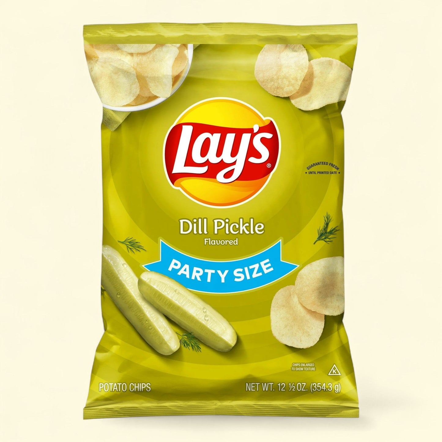 Lay's Dill Pickle Potato Chips, Party Size, 12.5 oz