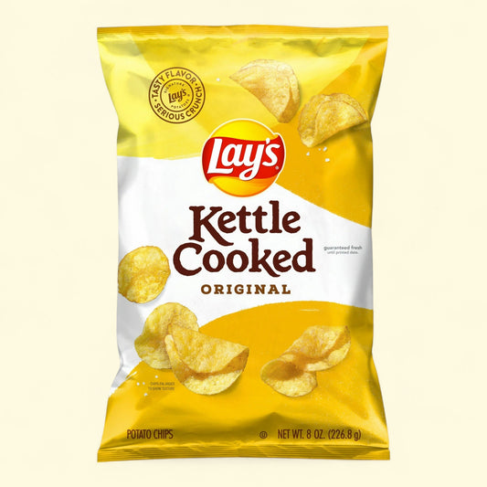 Lay's Kettle Cooked Original Potato Chips, 8 oz