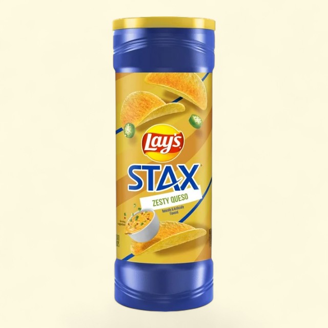 Lays Stax Potato Chips, Zesty Queso, 5.5 oz