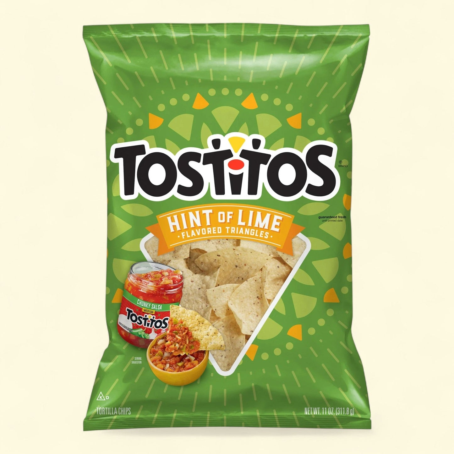 Tostitos Tortilla Chips, Hint of Lime, 11 oz