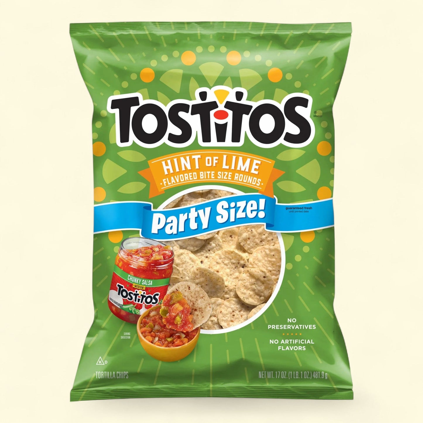 Chips tortilla Tostitos au goût de citron vert, 480 g
