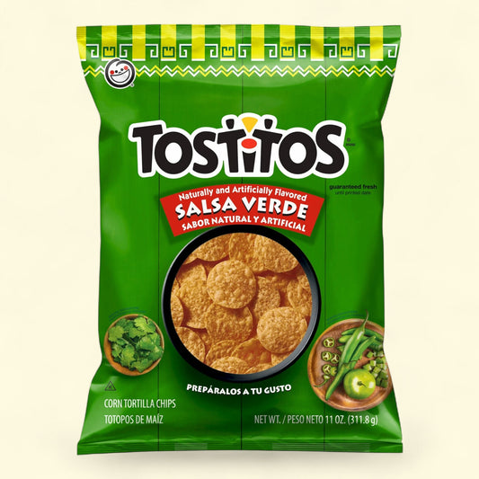 Tostitos Tortilla Chips, Salsa Verde 11 Ounce Bag