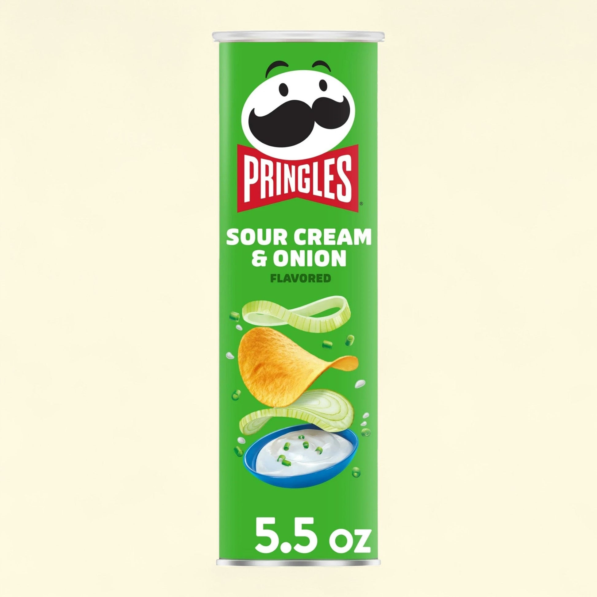 Pringles Sour Cream and Onion Potato Crisps Chips, 5.5 oz
