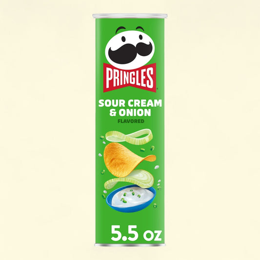 Pringles Sour Cream and Onion Potato Crisps Chips, 5.5 oz