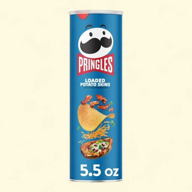 Pringles Loaded Potato Skins Potato Crisps, 5.5 oz Canister