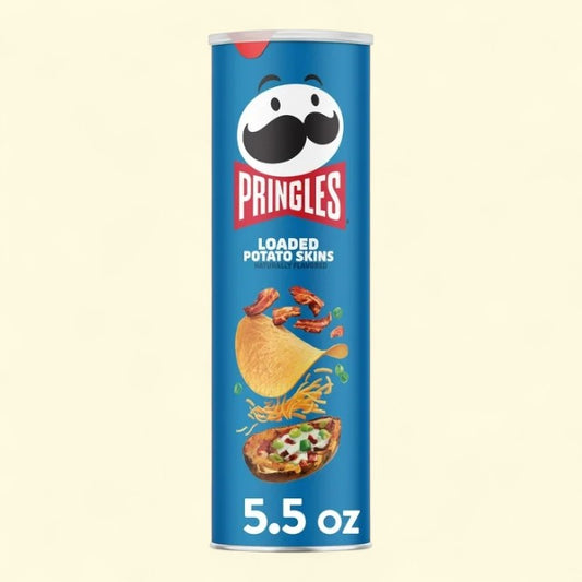 Pringles Loaded Potato Skins Potato Crisps, 5.5 oz Canister