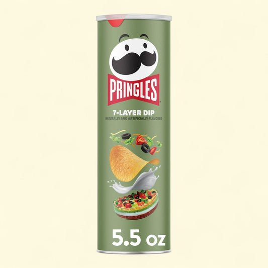 Pringles 7-Layer Dip Potato Crisps Chips, 5.5 oz Canister