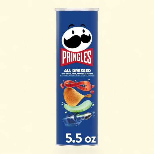 Pringles All Dressed Potato Crisps Chips, 5.5 oz Canister