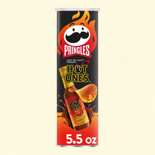 Pringles Rojo Potato Crisps Chips, 5.5 oz Canister