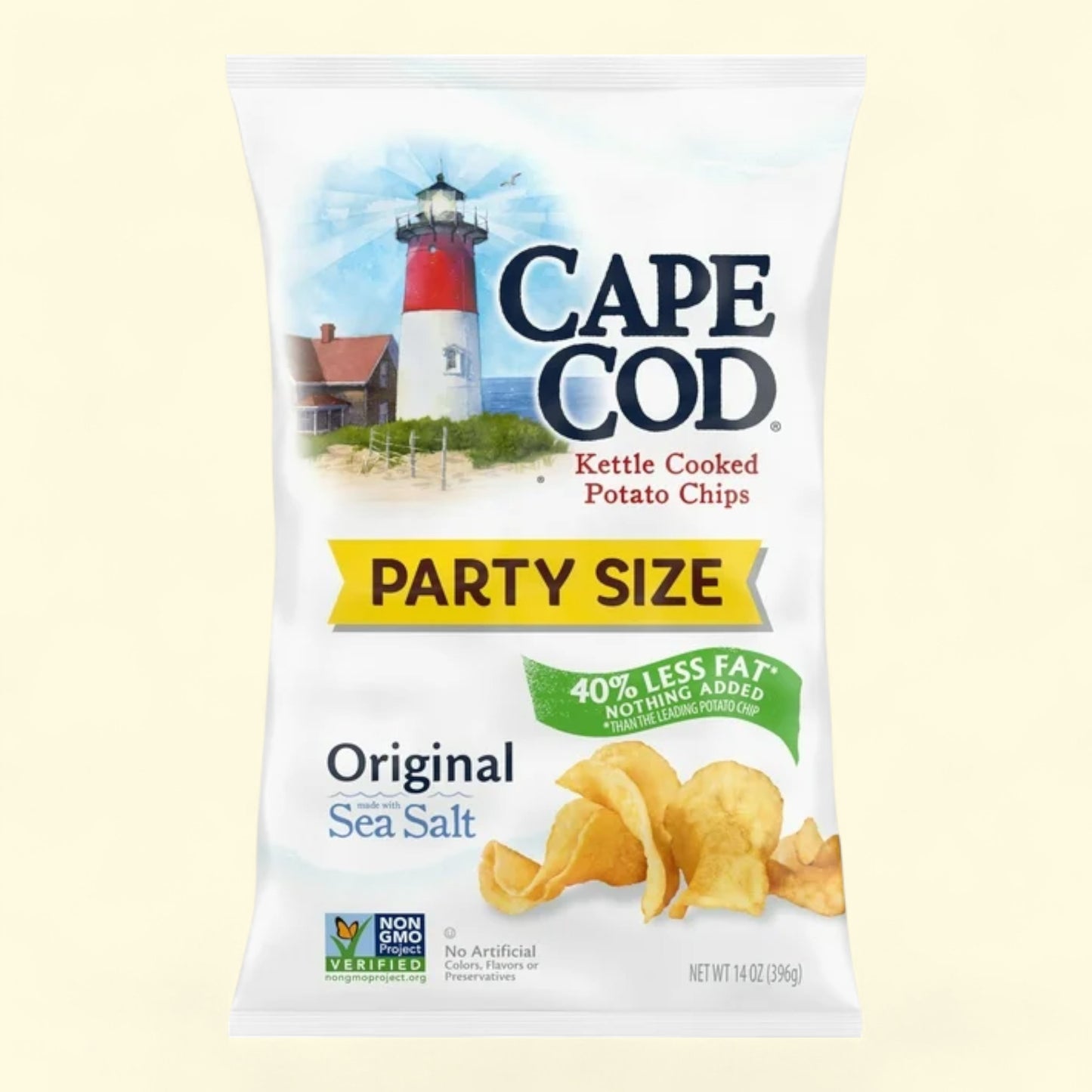 Cape Cod Potato Chips, Less Fat Original Kettle Chips, 14 oz